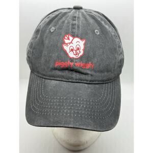 Men’s Faded Black/Gray Piggly Wiggly Dad Style Hat Cap Strap Back Adjustable